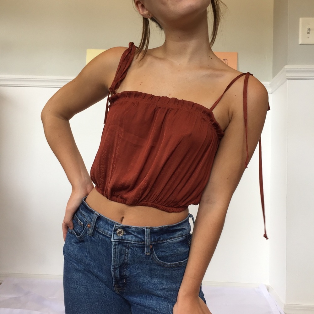 NWT pacsun little moss crop top